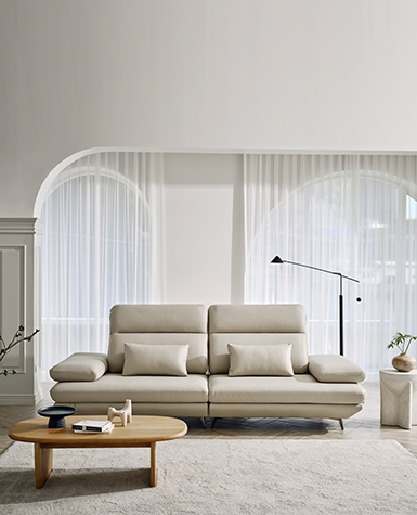 [리퍼상품]플랫 3.5인 스윙 전체 통가죽 소파