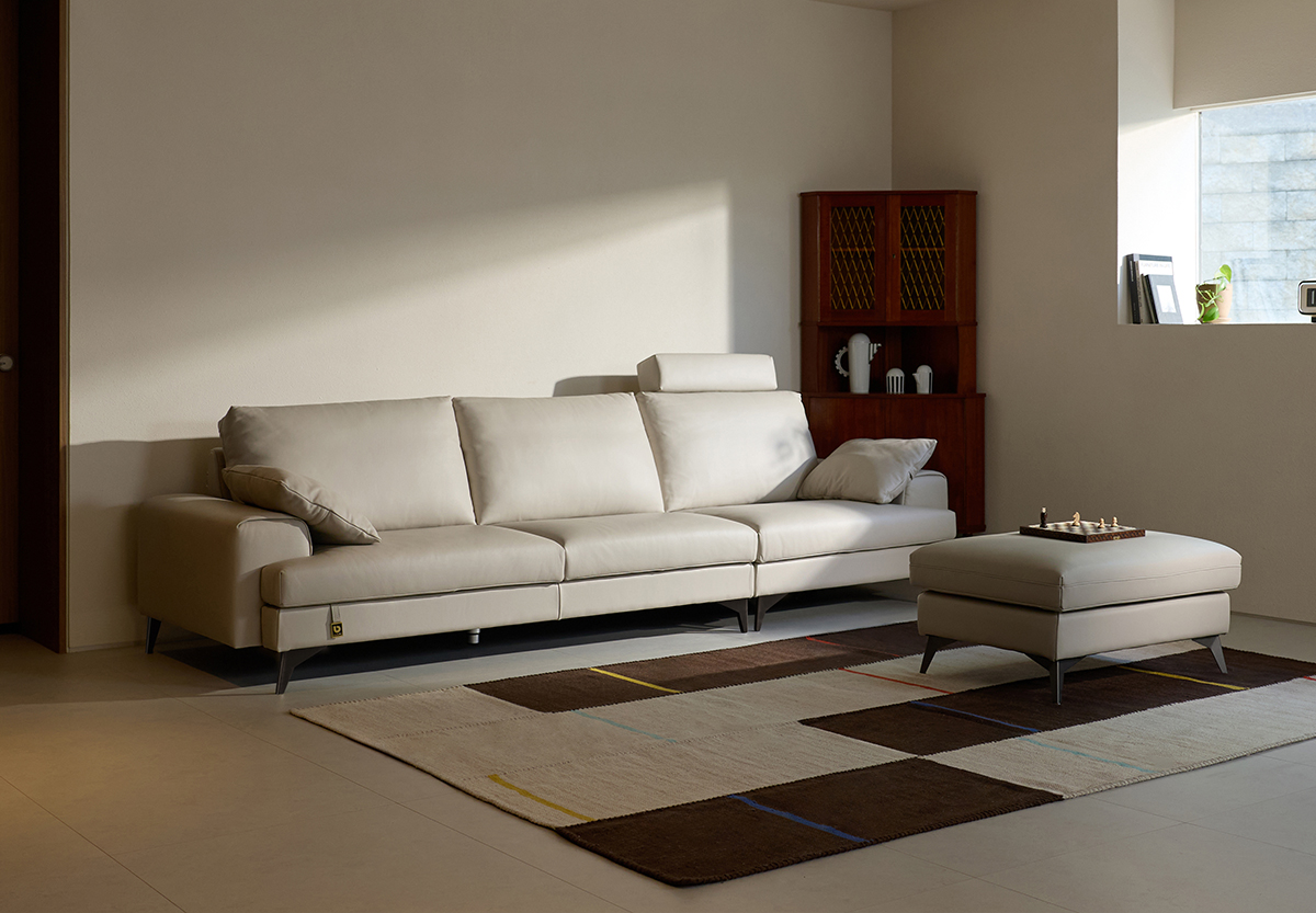 뉴커민 전체 내추럴가죽 소파