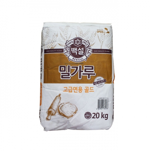 [한정수량] CJ 백설 고급면용 골드 밀가루 20kg