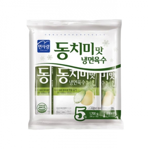 면사랑 동치미맛 냉면육수 번들 1.7kg (340g*5개)