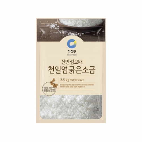 청정원 천일염 굵은 소금 2.5kg