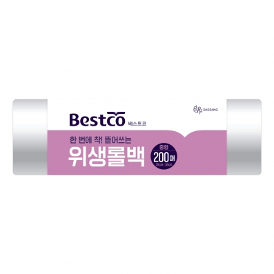 베스트코 위생롤백 중형 25cm x 35cm(200매)