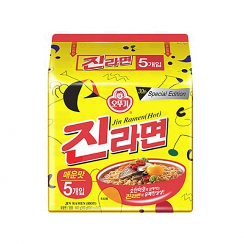 [알뜰상품] 오뚜기 진라면 매운맛 멀티 120g (5개) / 소비기한 2024.5.20까지