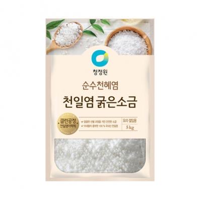 청정원 신안섬보배 천일염 굵은소금 5kg (절임용)