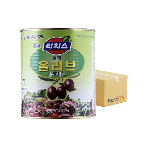 동서 리치스 블랙올리브 슬라이스 3kg 1박스(6개입)