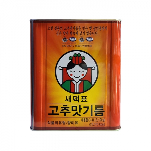 새댁표 고추맛기름 3.4L