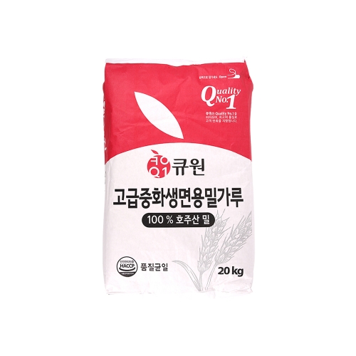 ★O2O상품★큐원 고급중화 생면용 밀가루 20kg