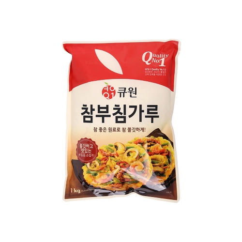 [알뜰상품] 큐원 참 부침가루 1kg / 소비기한 2024.6.14까지