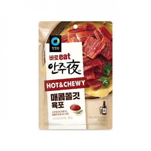 청정원 바로eat 안주夜 매콤쫄깃 육포 30g