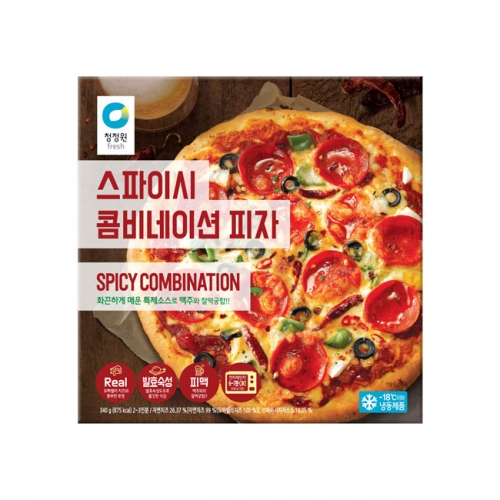 청정원 스파이시 콤비네이션 피자 340g