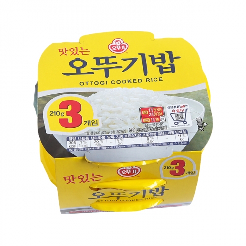 ★O2O상품★오뚜기 맛있는오뚜기밥 210g 3