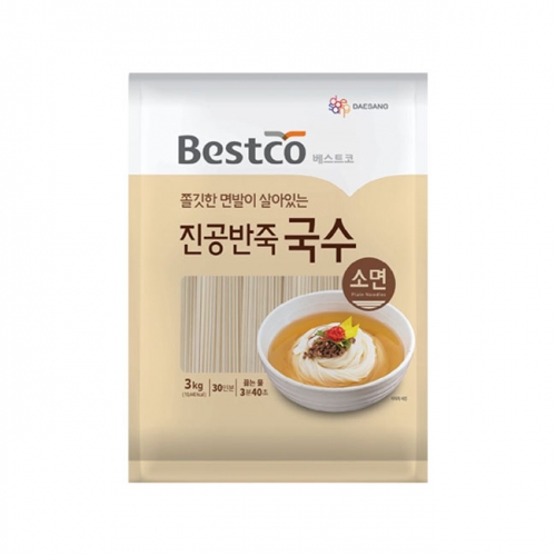 베스트코 진공반죽 국수 소면 3kg