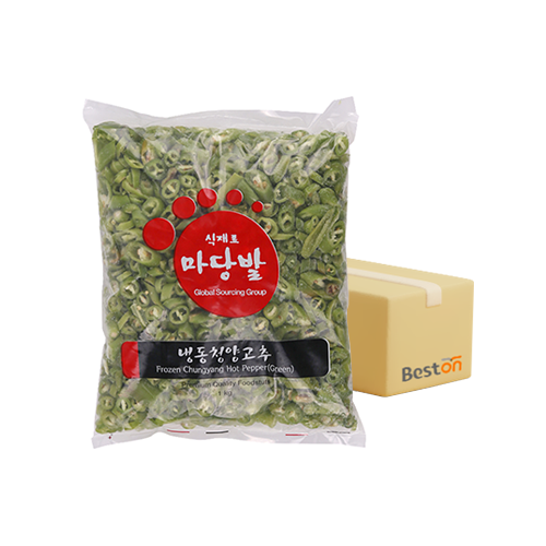 [무배] 냉동 청양고추 슬라이스 1kg 1박스(10개입)