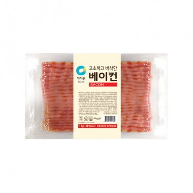 ★무료배송★ 청정원 고소하고 바삭한 베이컨 1kg(10개입)