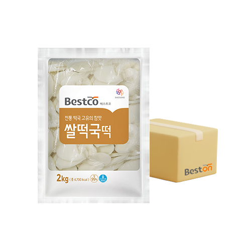 [무배] 베스트코 쌀떡국떡 2kg 1박스(6개입)
