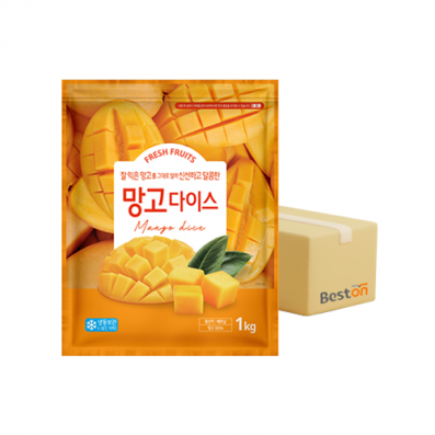 베스트코 냉동망고다이스 1kg 1박스(10개입)