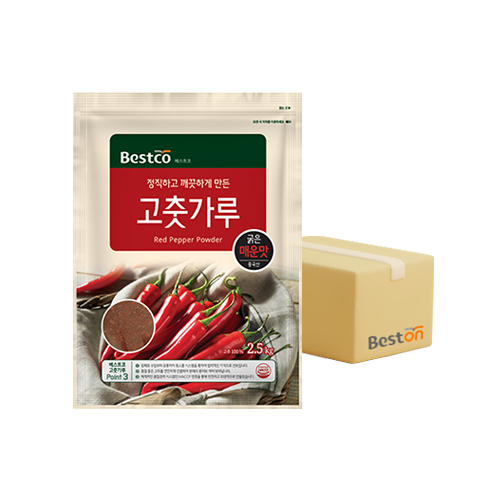 베스트코 고춧가루 2.5kg (굵은 매운맛) 1박스(4개입)