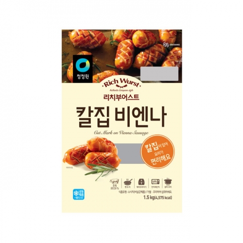 ★무료배송★ 청정원 리치부어스트 칼집비엔나 1.5kg