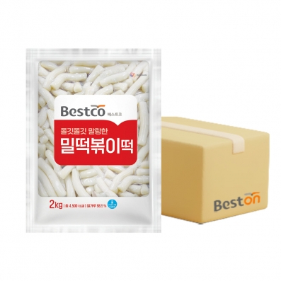 베스트코 밀떡볶이떡 2kg 1박스(6개입)