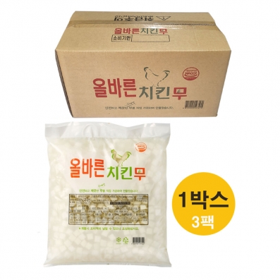 늘봄식품 올바른 대용량 치킨무 5.5kg 1박스(3팩)