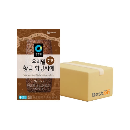 청정원 우리밀 초코 황금 휘낭시에 28g 1박스(24개입)