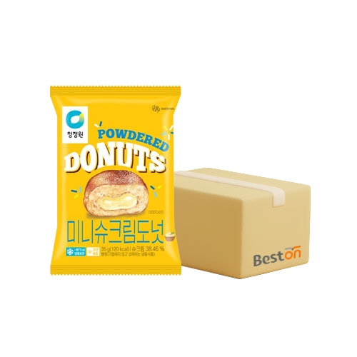 청정원 미니 슈크림 도넛 35g 1박스(50개입)