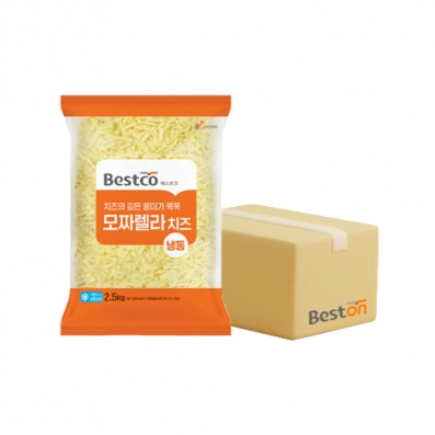 베스트코 모짜렐라 냉동 치즈 2.5kg 1박스(4개입)