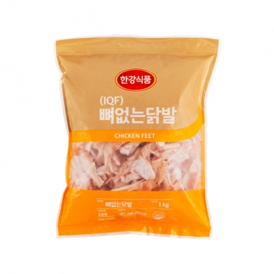 [신선축산] 한강식품 냉동 국내산 뼈없는닭발 1kg(IQF)
