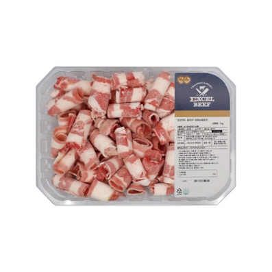 [신선축산] 엑셀비프 돌돌말이 우대패삼겹양지 2.5mm 1kg