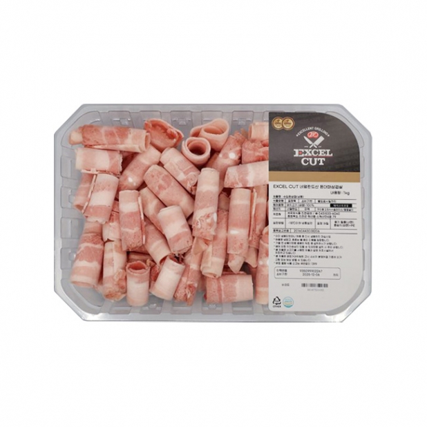 [신선축산] 엑셀컷 돈대패삼겹살 1.5mm 1kg