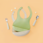 홍스파파 이유식 실리콘 턱받이