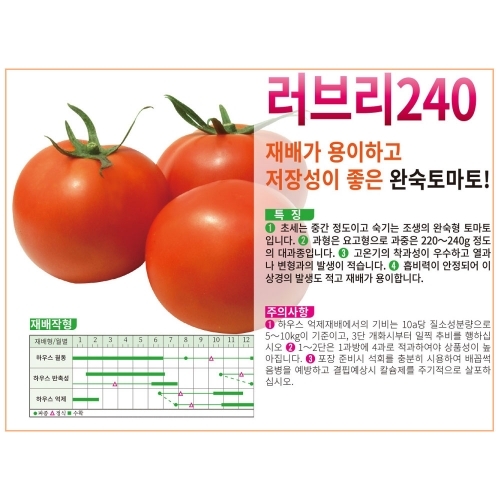 (토마토씨앗종자) 러브리240 토마토(1000립)