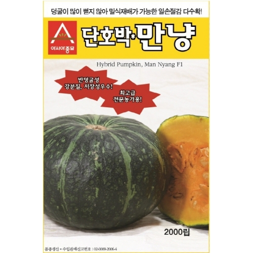 (아시아종묘/단호박씨앗종자) 만냥 (400립,2000립)