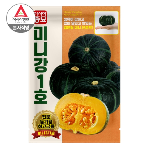 아시아종묘 미니단호박씨앗종자 미니강1호(10립,10립x3,100립,1000립)