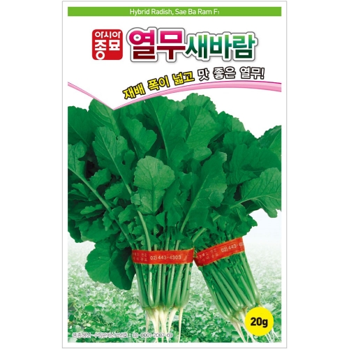 (아시아종묘/열무씨앗종자) 새바람열무(20g,20gx3,500g)