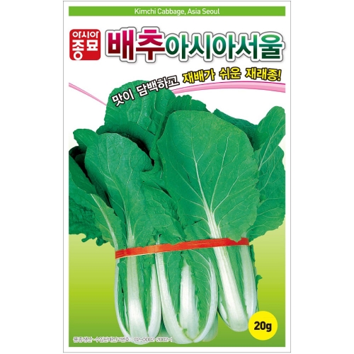 아시아종묘 배추씨앗종자 아시아서울배추(20g,500g) 재래종