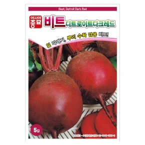 (비트종자씨앗) 디트로이트다크레드 비트(5g,5gx3 ,250g)