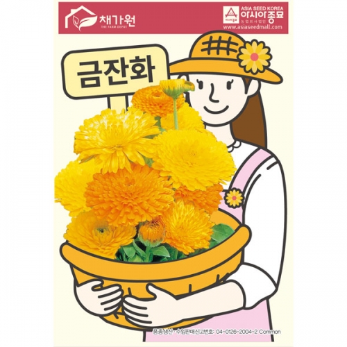 아시아종묘 꽃씨앗종자 금잔화 (500립)