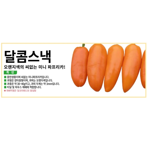 (아시아종묘/파프리카씨앗종자) 달콤스낵 파프리카(100립)