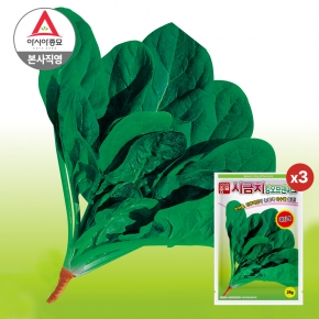 아시아종묘 시금치종자씨앗 킹오브덴마크 흑킹(25gx3)