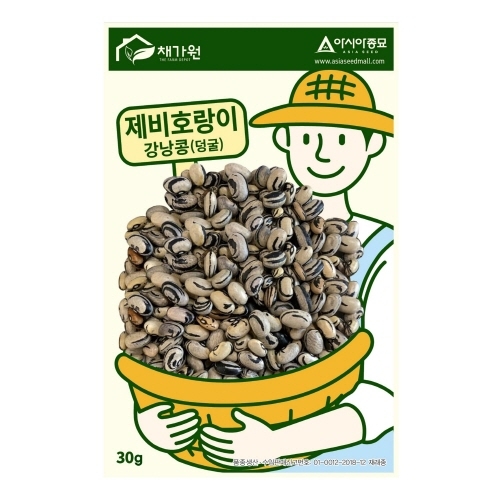 아시아종묘 콩씨앗종자 제비호랑이-호랑이강낭콩 (30g)