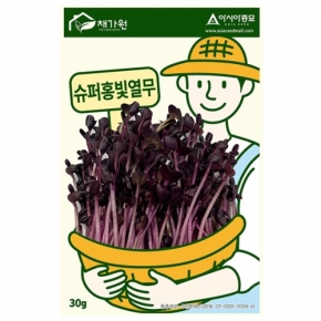 아시아종묘 새싹씨앗 슈퍼홍빛열무(500g) 새싹채소