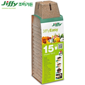 Jiffy 지피사각포트 8cm x 15개입 (S8-15) A01