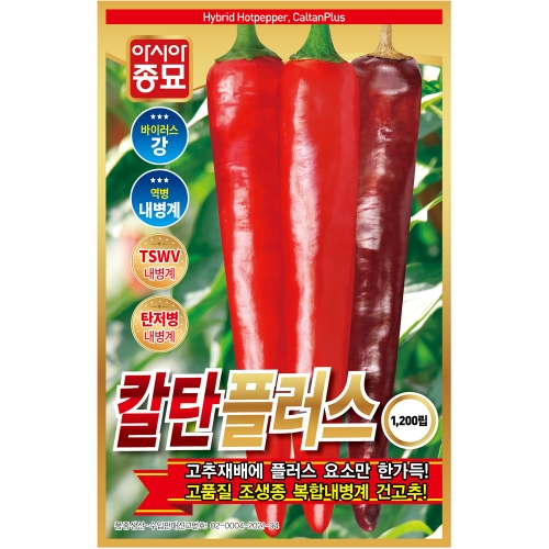 아시아종묘 고추씨앗종자 칼탄플러스 (1200립)