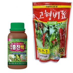 한정할인행사 아시아종묘 총진싹 500ml+고추고형비료 800g