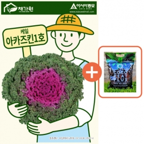 아시아종묘 씨앗 케일 아카즈킨1호 20립 + 코코피트 플러스 5L