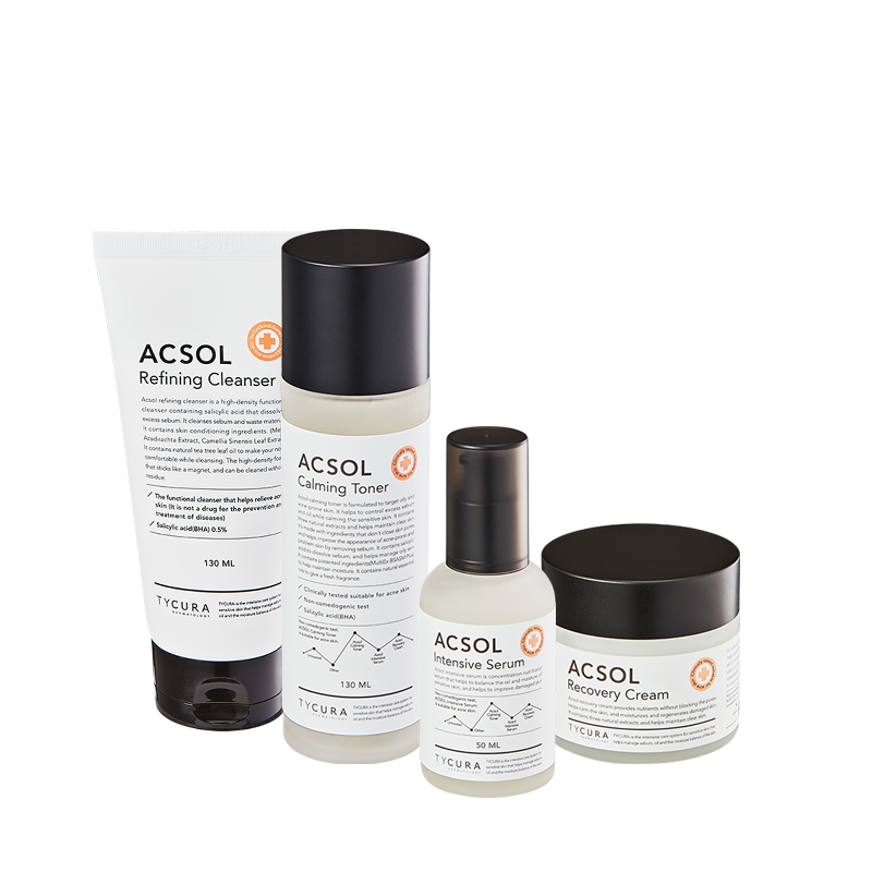 [5주년 30%]티큐라 아크솔 4종 세트</br>TYCURA ACSOL 4STEP SOLUTION