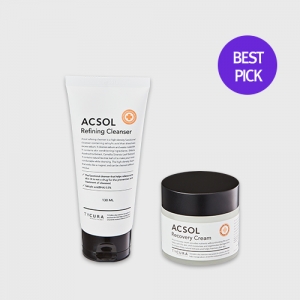 [11% Sale]아크솔 클렌저-크림 세트TYCURA ACSOL 2Step Set