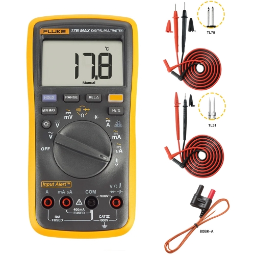 플루크 디지털테스터 Fluke-17B MAX KIT (TL75+TL31+온도센서) 멀티미터