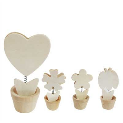 (우드)미니화분 메모꽂이